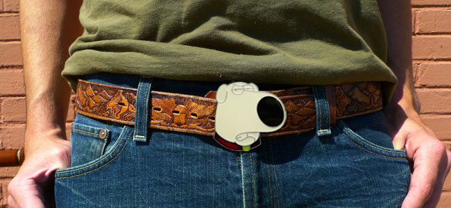 Brian Griffin Belt Buckle - Sniff Out this Sweet Buckle