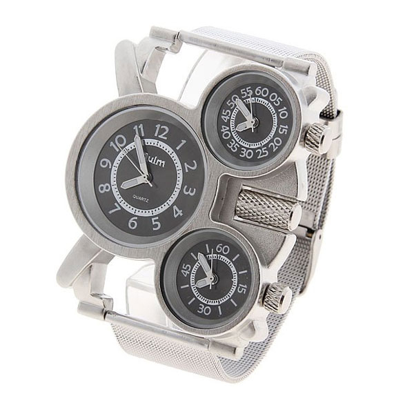 Multi-Dial Industrial Style Steel Watch
