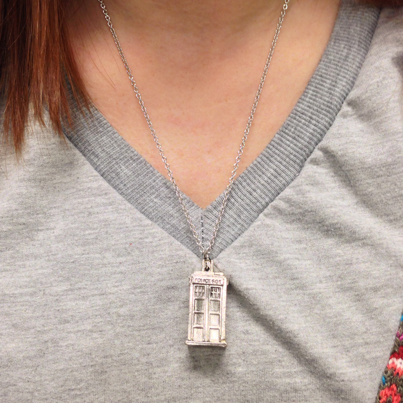 Doctor Who Inspired Police Box Necklace - Ships Free Doctor Who Inspired Police Box Necklace - Ships Free